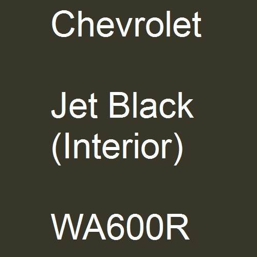 Chevrolet, Jet Black (Interior), WA600R.